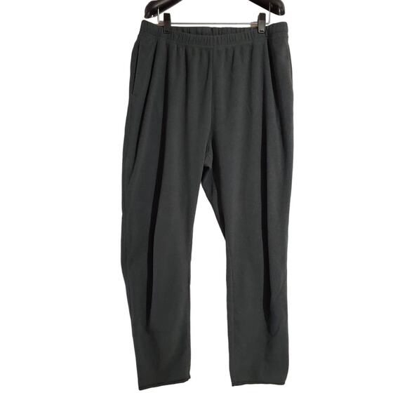 L.L. Bean Mens Fleece Gray Base Layer Pants Size XL Pull On Lounge Ski Casual - Picture 1 of 11